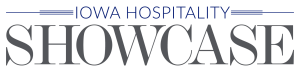 Iowa Hospitality Showcase logo in blue and gray text.